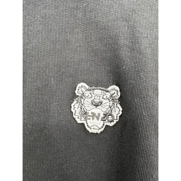Women's Kenzo Paris Lucky Tiger Black Crew Neck Sweatshirt Size Large